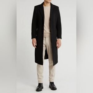 Braveman Wool Blend Overcoat In Black Mens Size XXL Winter Coat Dress Coat